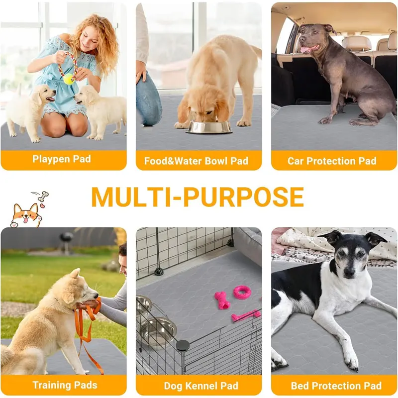 Dog Pee Pad Reusable Washable Dog Urine Mat Car Seat Floor Sofa Waterproof Absorbent Puppy Cat Training Diaper Mat Pet Supplies_voghion.com