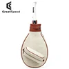 Greatspeed Retro Leather Backpack Tennis Bag Badminton 2-Rackets Tennis Handbag Outdoor Tennis Racket Bag Sports Single Shoulder 5