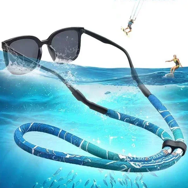 Correa de cadena de espuma flotante para gafas de sol, cordón antideslizante, accesorios para gafas
