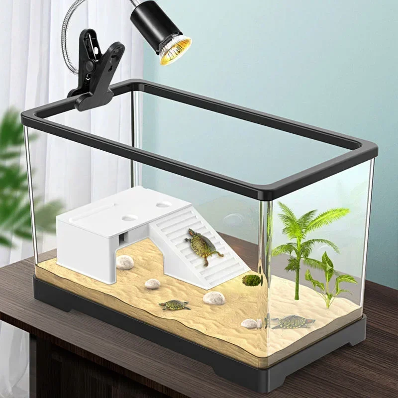 30.5*16.3*18cm High Definition Transparent Fishbowl Acrylic Aquarium Tank PET Anti Drop Fish Tank Aquarium Landscape Decoration