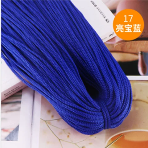 200M 3mm Color Nylon Cord Thread Crochet Hollow Line Macrame DIY Hand-Woven Bracelet Braided Handicrafts/Shoes 