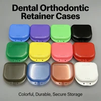 Lot de 50 boîtes de rangement dentaire pour protège-dents, gouttières orthodontiques, prothèses dentaires et appareils dentaires, en plastique, pour l'hygiène buccale, organisateur portable de voyage 6