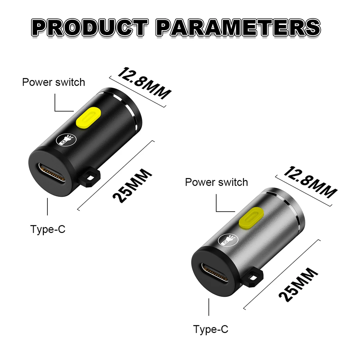 Led Flashlight Mini Led Flashlight Not Need Battery Design Cob Cold White Powered By Type C Connectors Portable Pocket Size Working Flashlights