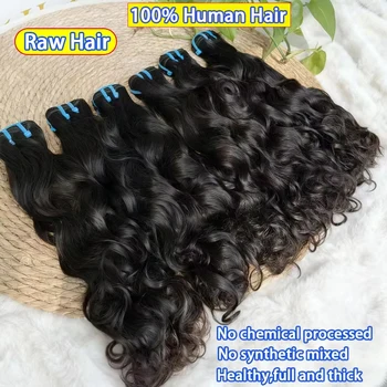 18A Unprocessed Raw Natural Wave 100% Human Hair Bundles Extensions Natural Curly Wavy Vietnamese Hair #1B Natural Black Color 1