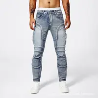 2025 Nouveaux pantalons de loisirs moto jeans pantalons d'équitation tout-terrain motocross pantalons d'équitation conception de fermeture éclair plusieurs poches 5