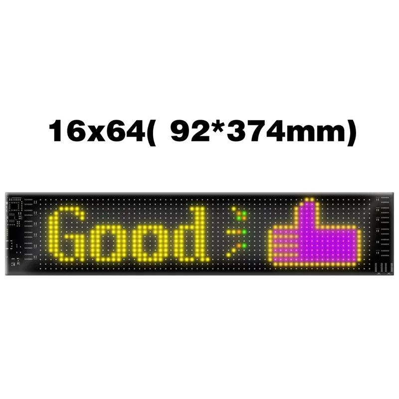 LED Sign Modules for Car Scrolling Pixel Screen Flexible RGB Matrix Panel DIY Design Animations/Text/Graffiti(12x59.5cm)