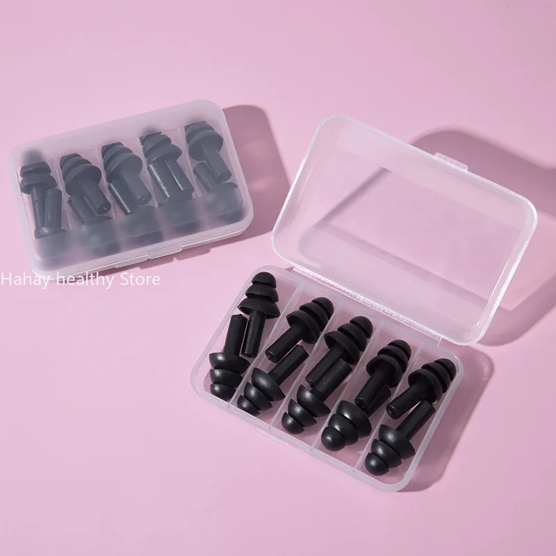 코골이 귀마개 Sleep & Snoring 10PCS Ear Plugs Sound Insulation Waterproof Silicone Ear Protection Earplugs Anti-noise Sleeping Plug