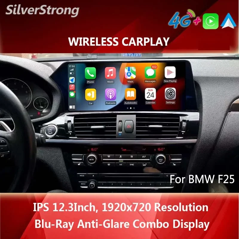 

12,3 "F25 X3 Android мультимедиа для BMW X4 F26 CarPlay экран 4G FDD 64 Гб 1920*720P Blu Ray антибликовый мультимедиа