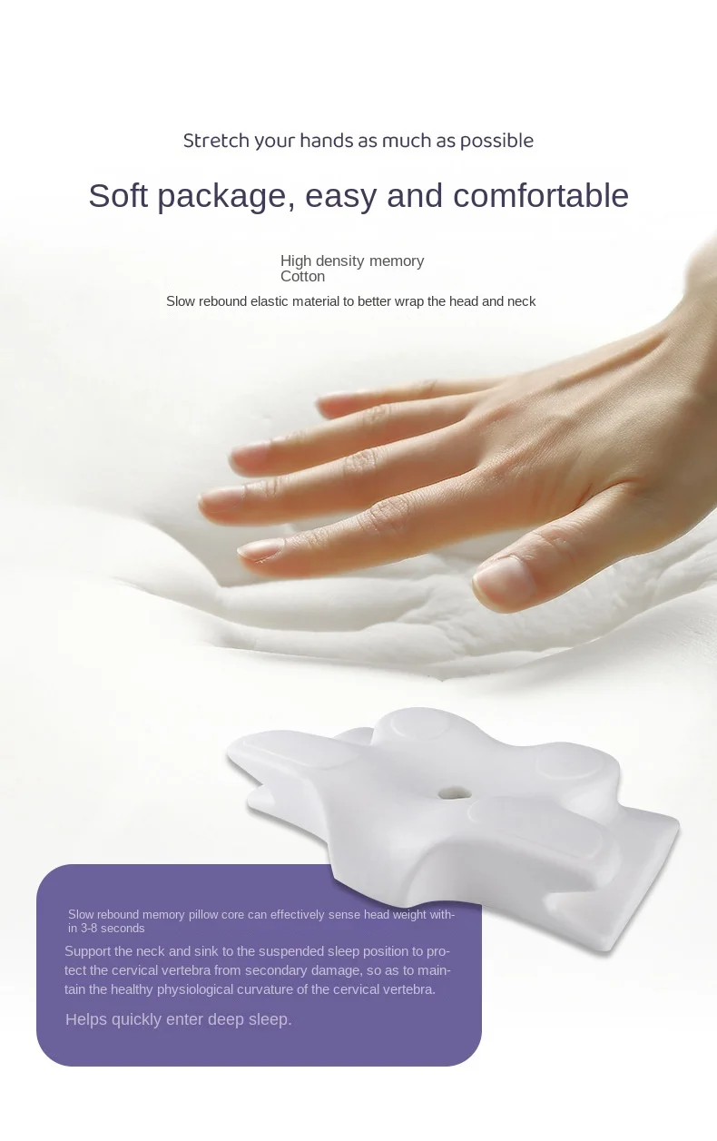 Memory Foam Cervical Pillow for Neck Pain Relief - Anti-Snore Pillow