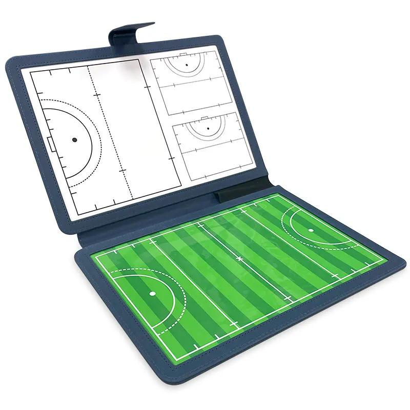 Folding hockey coaching board Double-sided magnetic writable erasable game training portable 12.6 x 9.6in strategy board