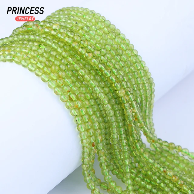 A++ 천연 페리도트 비즈: 보석류 제작을 위한 빛나는 보석