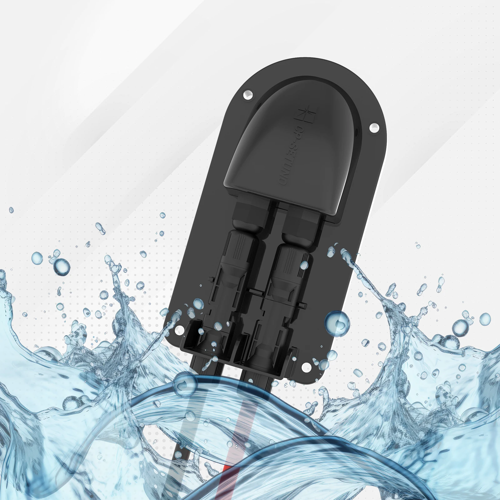 Solar Panel Junction Box Solar Double Cable RV Caravan Roof Solar Junction Box Dual with Wire Entry Cable Storage Case Connector