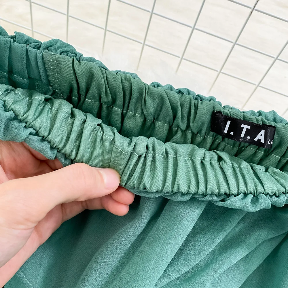 Women Vintage Off Shoulder Dress Chiffon Summer Sweet Lotus Leaf Edge Elegant Pleated Dresses Ladies Evening Party Long Dress