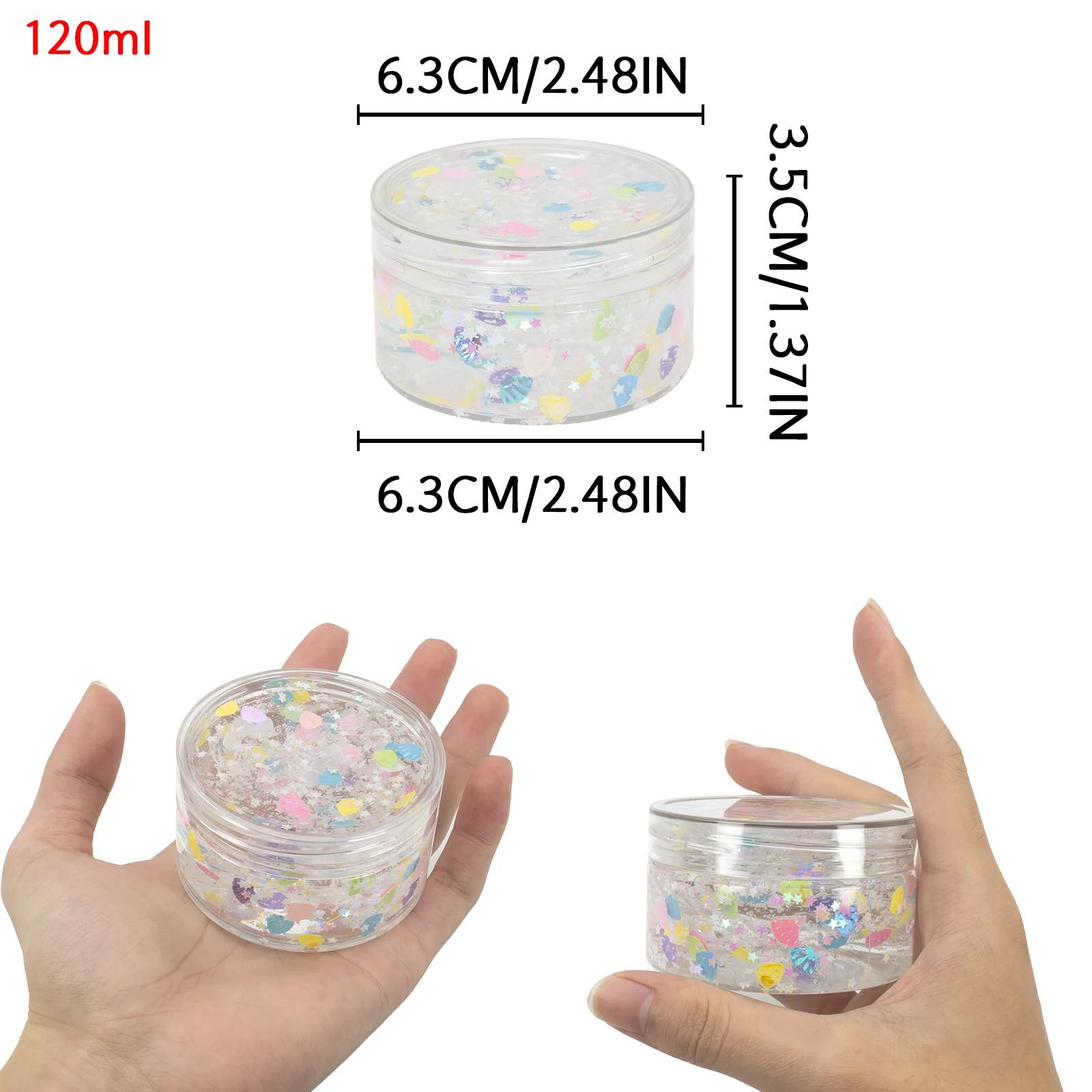 120ml Clear Flash Shell Crunchy Crystal Slime Kit DIY Scented Soft Non-Stick Putty toy for Kids Christmas Gift Party Favor