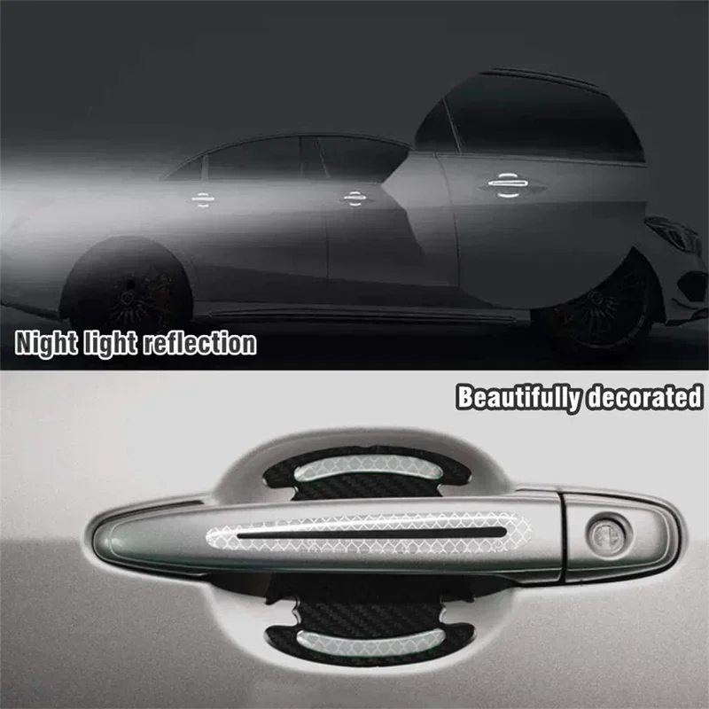 Door Handle Sticker Car Door Handle Reflective Protection Anti-scratch Reflective Car Accessories