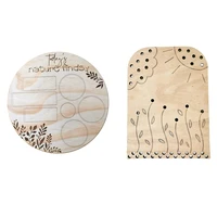 Wooden Flower Stand Spring Outdoor Exploration Of Nature Game Baby Parent-Child Interactive Toys Easy Install (Round) 1