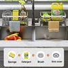 Sink Cleaning Tools Storage Rack Kitchen Multifunctional Stainless Steel Drain Rack for Sponge Cleanser Organizer Rag Hanger 4