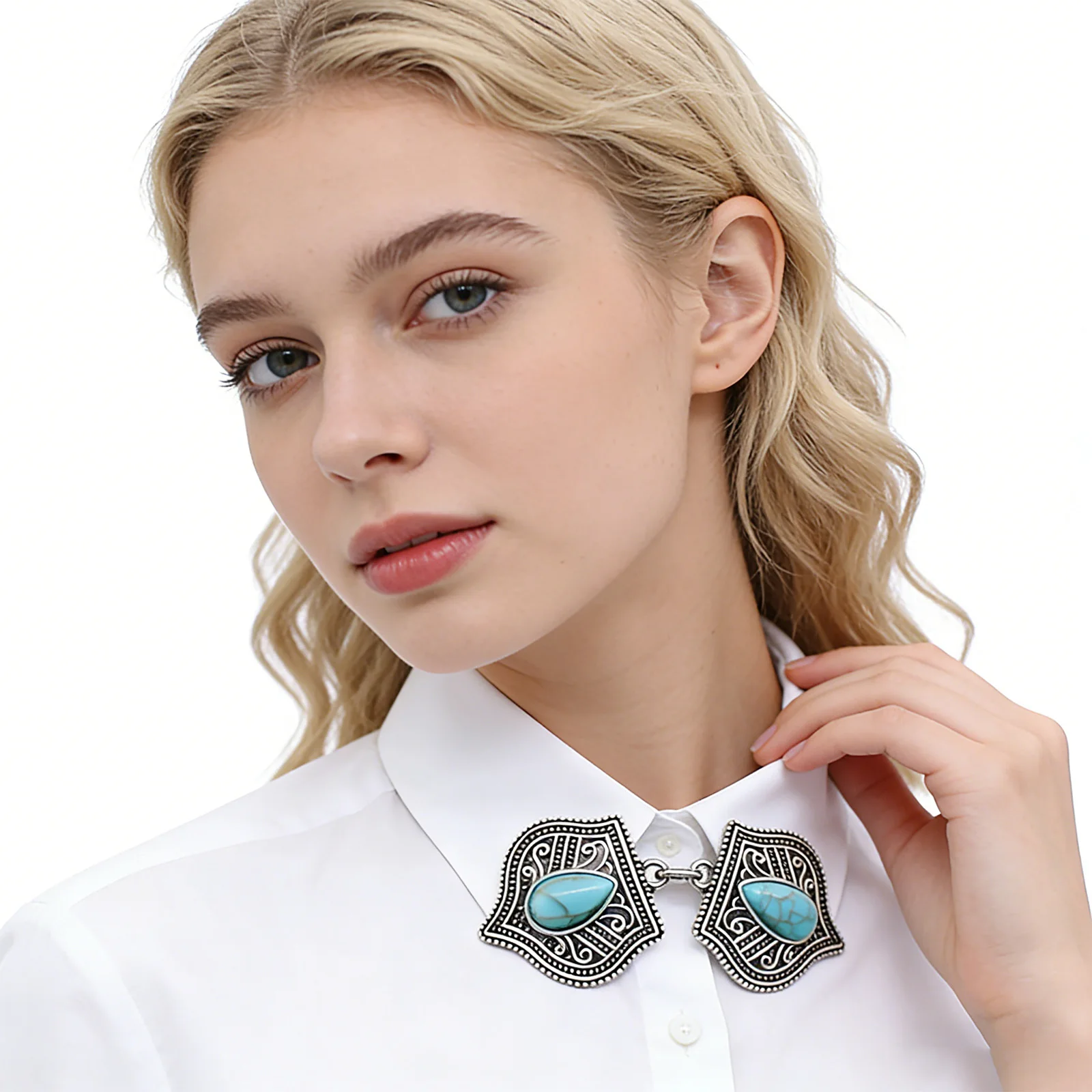 5개입 셔츠 드레스 클립 빈티지 스웨터 클립 가디건 숄 브로치 허리 장식 여성용