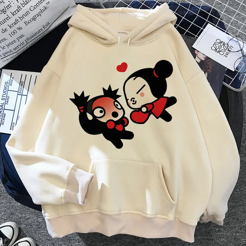 Pucca Felpe Con Cappuccio Maschile Harajuku Streetwear Graphic Pullover Maschile Ulzzang Corea