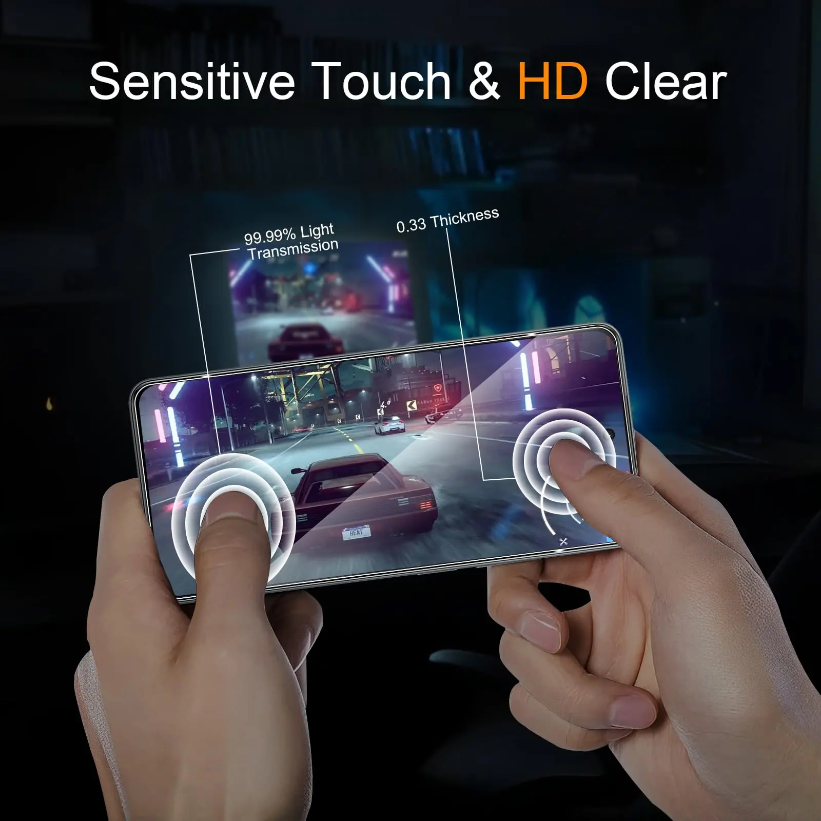 Premium Tempered Glass Screen Protector - 9H Anti-Scratch, HD Clarity, Case Friendly