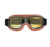 Lunette de Motocross rétro pliables en cuir Vintage, coupe-vent respirant