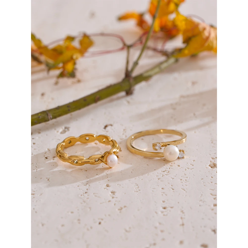 Yhpup Finger Ring 18K Gold PVD Plated