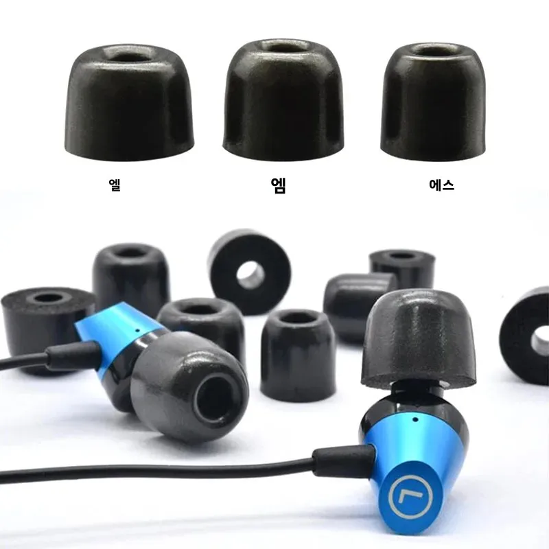 3쌍 메모리 폼 이어팁 T100 3.0mm L M S 사이즈(슈어 SE215 이어버드용) 업그레이드 인이어 팁 교체용 이어 패드