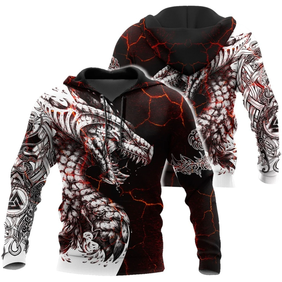 

Flame Dragon 3D Printing Unisex Luxury Hoodie Men's Sweatshirt Street Clothing Zipper Pullover Fashion Casual Jacket Sportswear