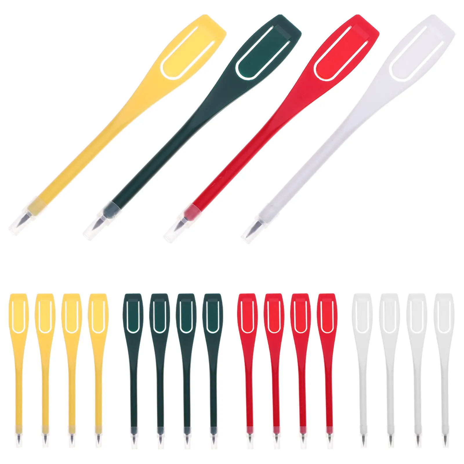 20Pcs 스코어링 연필 골프 마커 펜 혼합 색상 PP 리드 클립 휴대용 점수 추적 및 진흙 제거 마커 펜