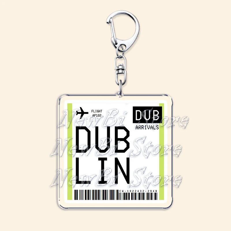 Reise Flugzeug Ticket Boarding Pass Schlüsselanhänger London Paris Tokio New York Schlüsselanhänger für Zubehör Tasche Schlüsselanhänger Ring Schmuck Geschenke – Detail 13