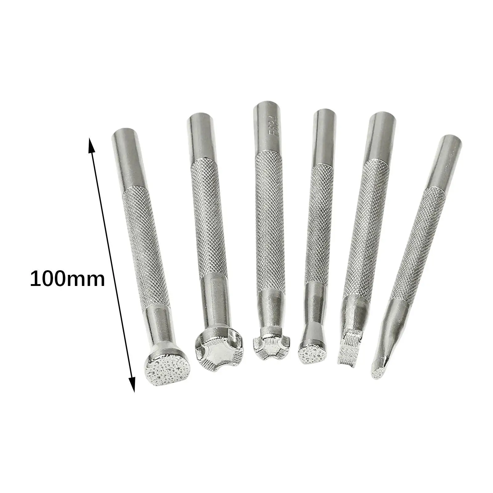 6 Pieces Leather Stamping Tools Metal Leather Stamps Adults Patterns Stamp Punch Leather Carving Tools for DIY Art Working