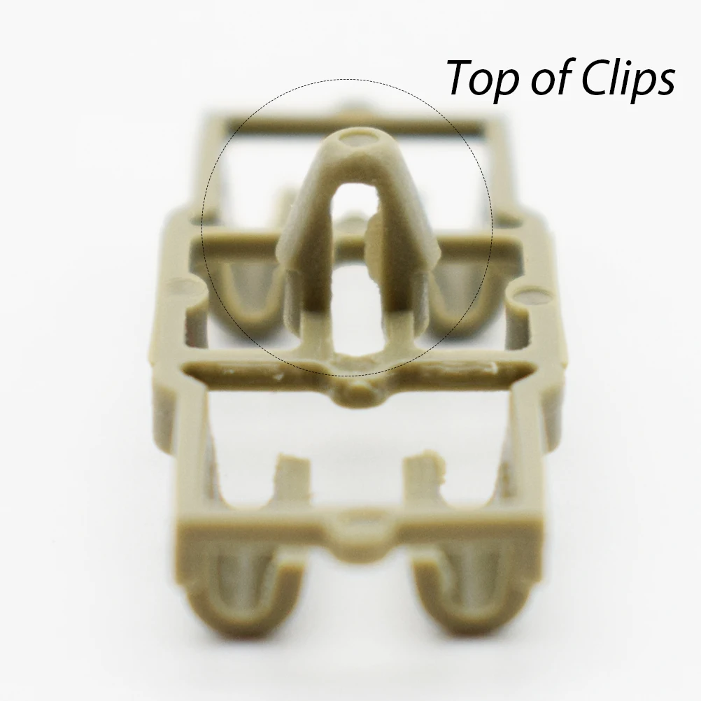 8 Stück graue Wetterst reifen Clips für bmw x5 e53 Tür dichtung Clip vorne hinten 51717006757 Motorhaube Montage Kunststoff Befestigungs dichtung – Detail 5