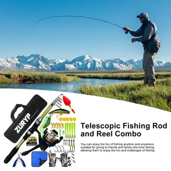 New Fishing Gear Set Telescopic Fishing Rod Set With Reel Combo Pole Gear Stable And Complete For Fishing Lovers And Beginners 4