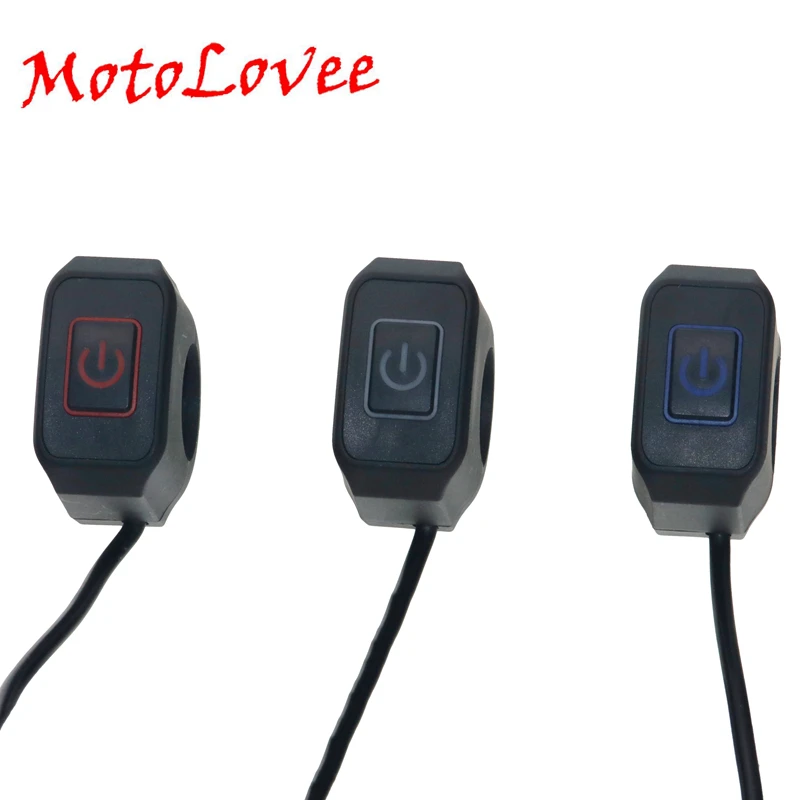 

22mm Motorcycle Handlebar Mount Switch Headlight Horn Over Light Power Manual Return Switches Lights Momentary Action Button