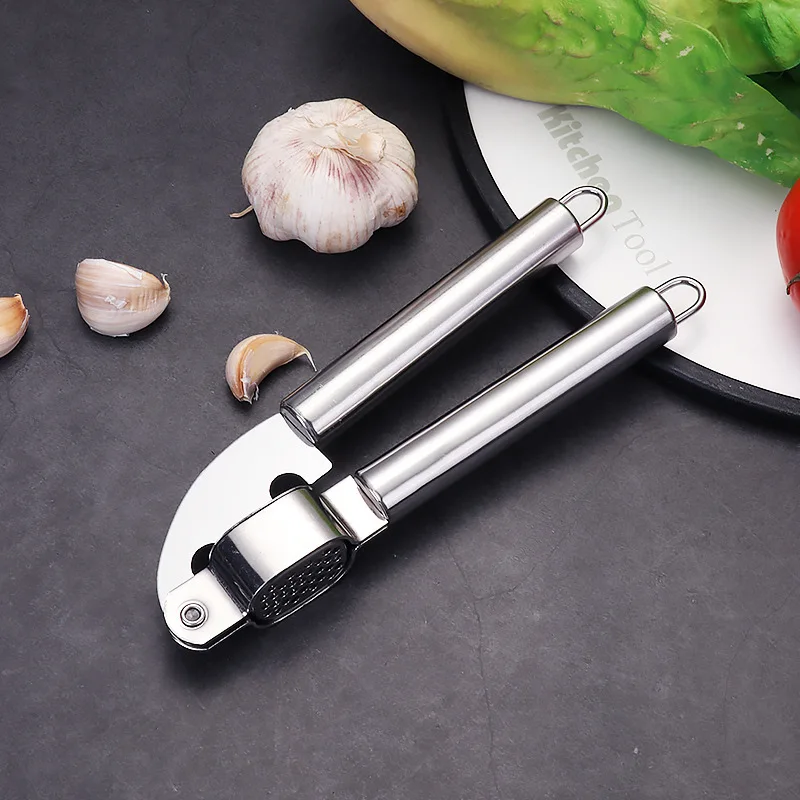 Stainless Steel Garlic Press Crusher Vegetables Ginger Squeezer Masher  Handheld Ginger Mincer Tools Kitchen Cooking Accessories