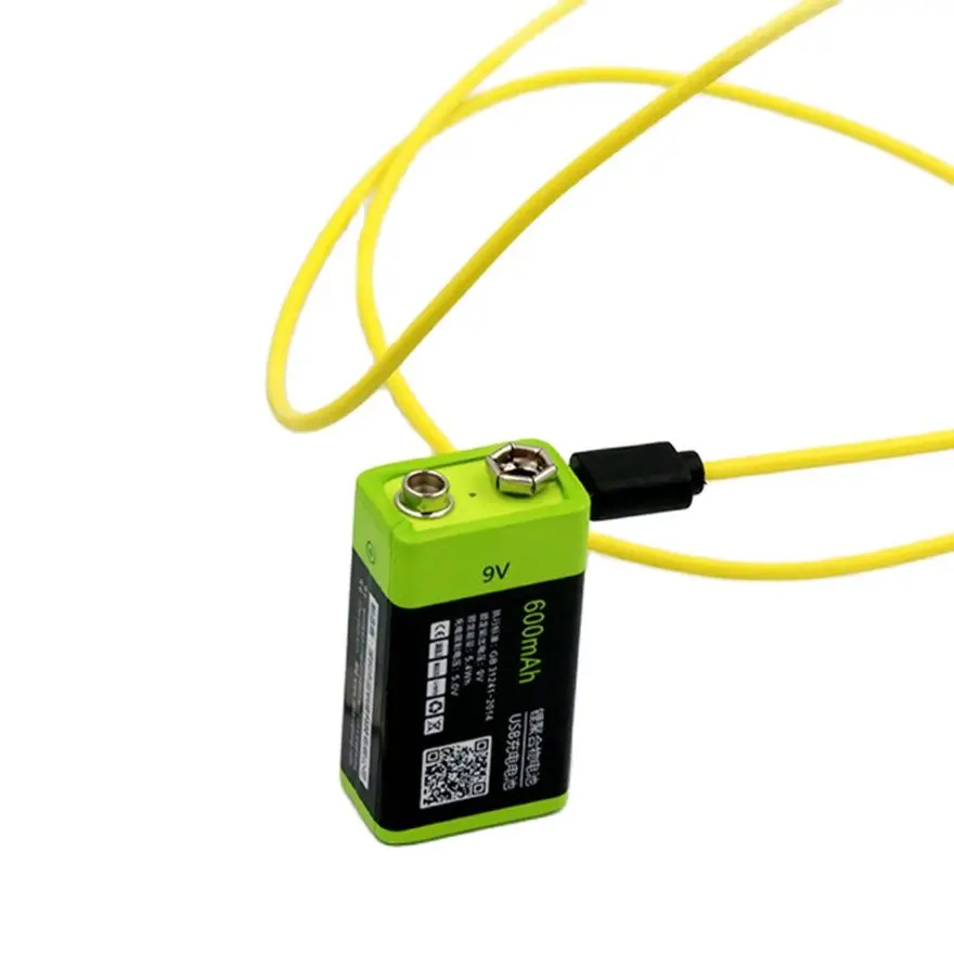 

ZNTER 1pcs/lot Hot 6F22 USB 9V Rechargeable Battery RC Battery for Smoke Detector Wireless Microphone