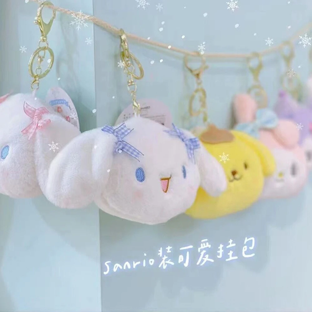 Plush Toys Plush Coin Purse Plush Keychain Sanrio Cartoon Melody Plush Purse Keychain Hello Kitty Coin Purse Cinnamoroll Plush Pendant Soft Stuffed Toy for Girl