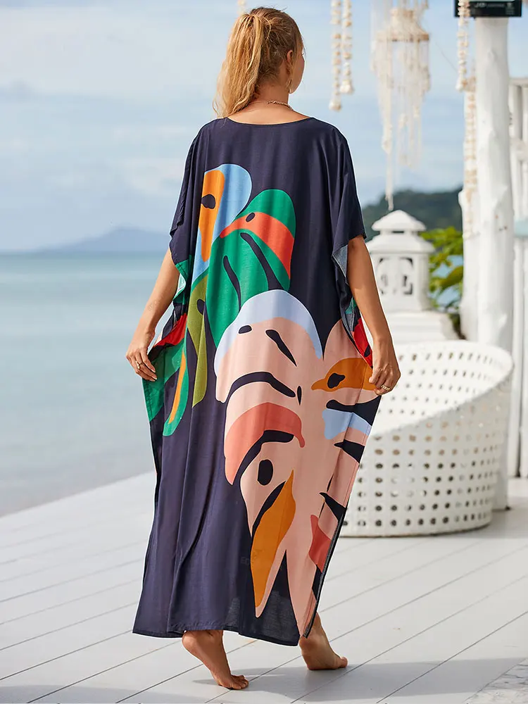 Moroccan Summer Dress Women House Robe Beachwear Swimsuit Cover Up