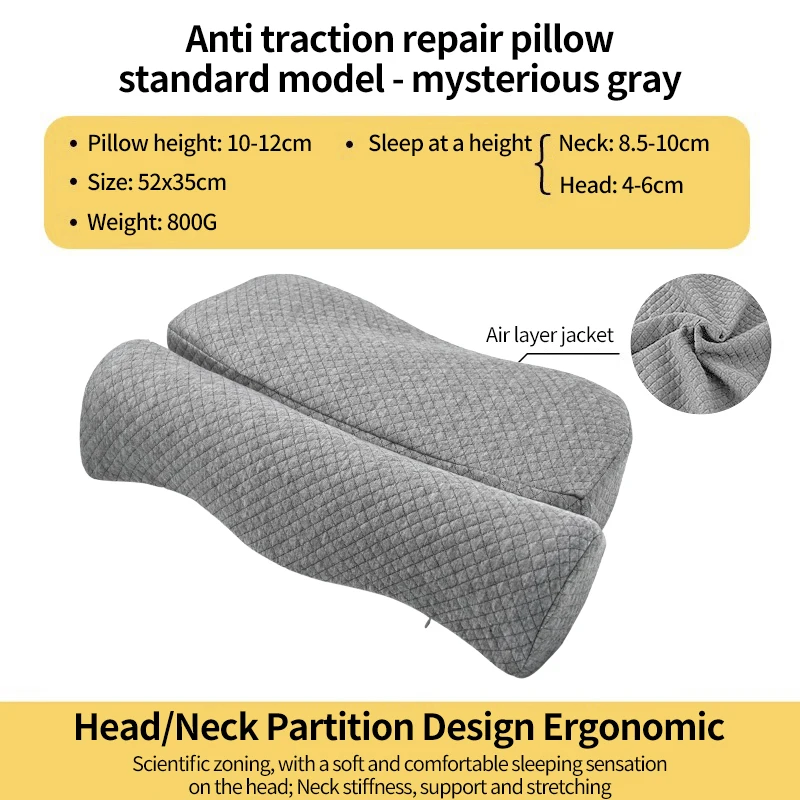 Memory Foam Pillow for Side Sleeper Neck Support Cervical Bed Pillow