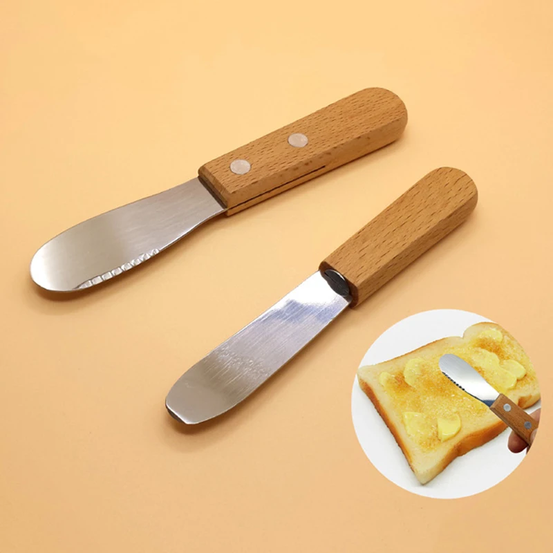 Butter Knife Wood Handle Kitchen Cheese Butter Spreader