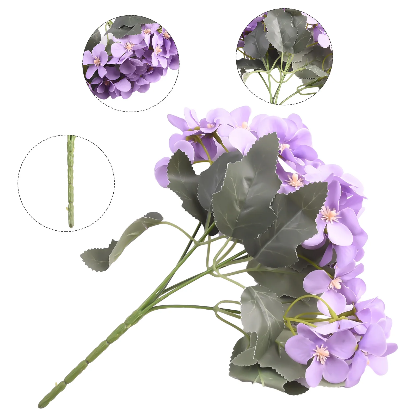 

1 Bunch Artificial Geranium Flowers Silk Fake Flower Plant For Home Office Wedding Garden Home Xmas Decoration