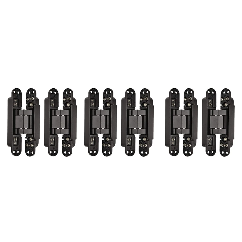 

6Pcs 6 Inch Concealed Door Hinges Invisible Hinges Concealed Hinges 180 Degree Swing Hinge 3 Way Adjustable Butt Hinge A