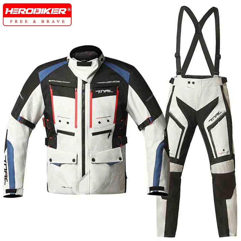 Professional Motorcycle Jacket Man Racing Jacket Wearable Armor Motorcycle Pants Moto Clothing With CE protector for 4 Season