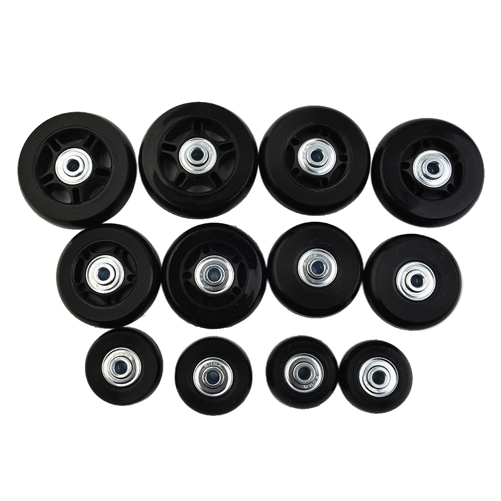 1Set Luggage Wheels Suitcase Replacement Wheels Black With Screw Trolley Case Pulley Wheel Repair Tool Casters Travel Accessorie