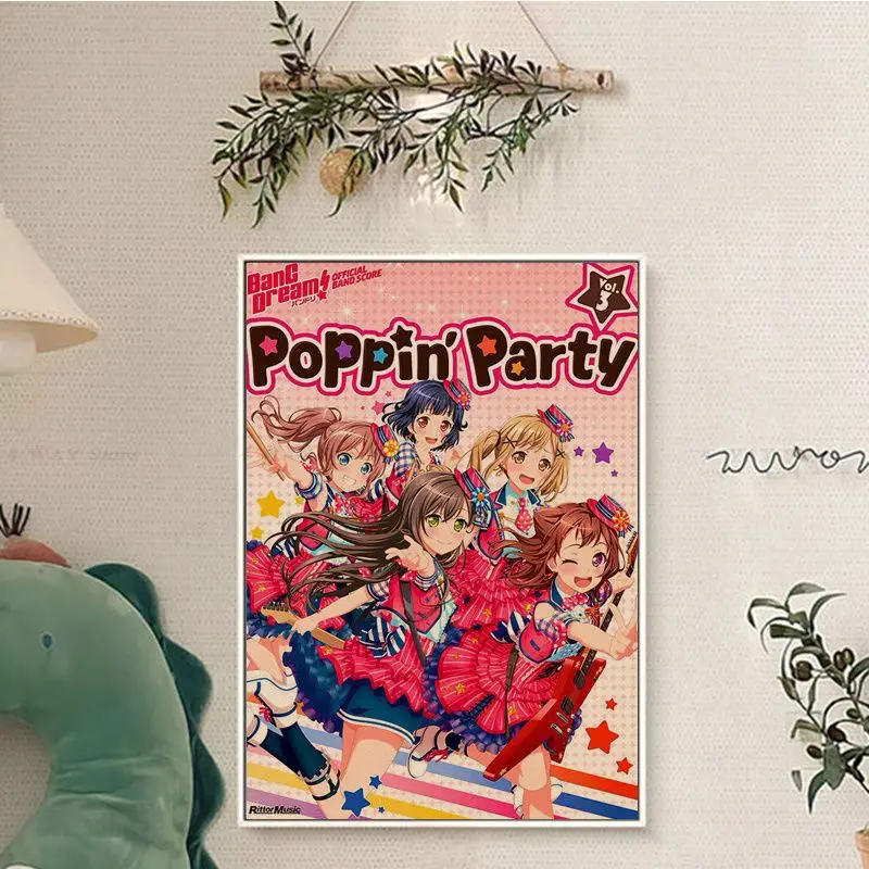 Anime BanG Dream! Girls Band Party! Classic Anime Poster Vintage Room Bar  Cafe Decor Room Wall Decor - AliExpress