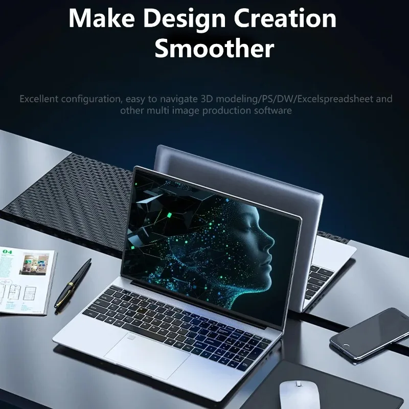 15.6인치 인텔 코어 i9-10980HK 울트라북 윈도우 11 프로 32GB DDR4 M.2 2048TB SSD 지문인식 잠금해제 WIFI5 BT 노트북