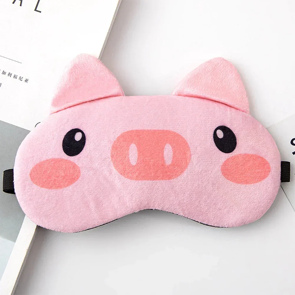 1pc Sleeping Mask Sleeping Blindfold Soft Plush Eye Masks Cute Cat Eye Cover Plush Mask Eyepatch Nap Health Eye Cover 2