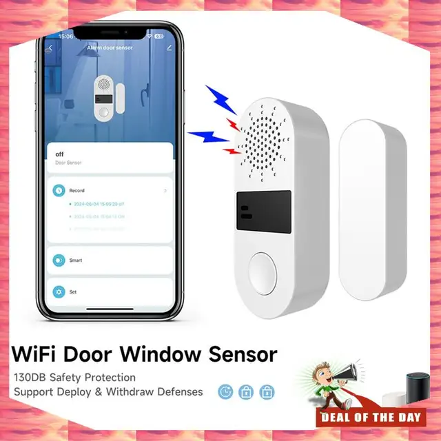 24-Hour Delivery Wireless Home Door Window Sensor Burglar Security Alarms System Opening Magnetic Door Sensor 130Db Security Ala 2