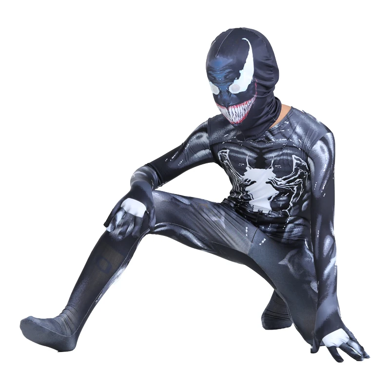 Children's cosplay costume Costume Cosplay New Venom 2 Red Venom Jumpsuit Tights SpiderMan Hero Costume Halloween costume 4