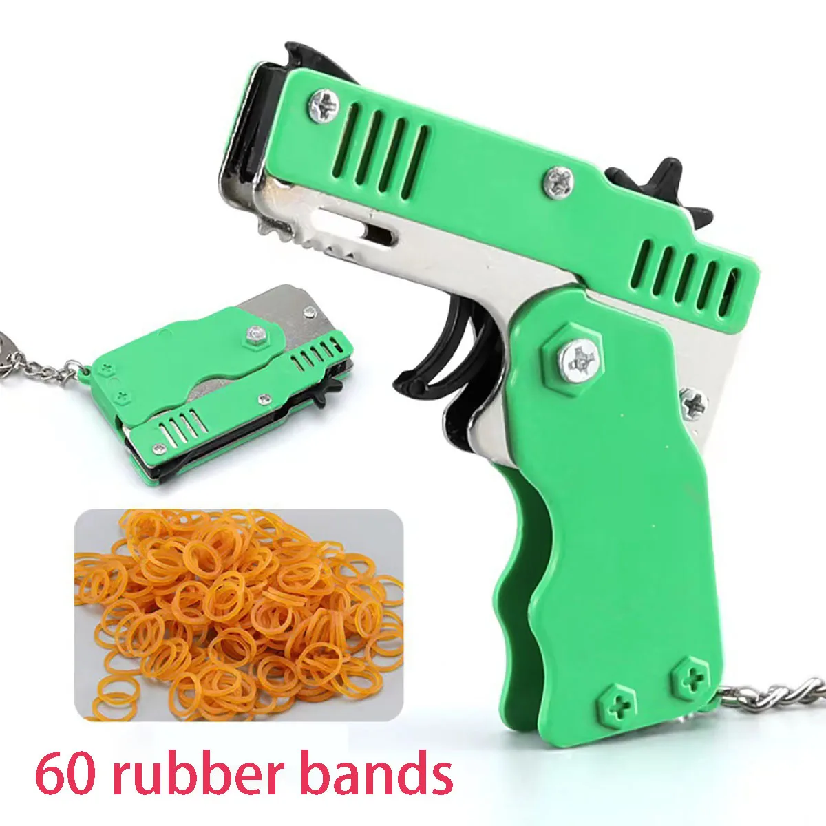 Children'S Simulation Toy Gun Boys Competitive Shooting Boys Gift Stretch Folding Can Be Fired Rubber Band Toy Gun 5